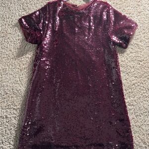 Zara Sequin Burgundy Holiday Dress